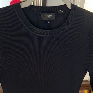 Ted Baker Black Long Sleeve Bodycon Dress